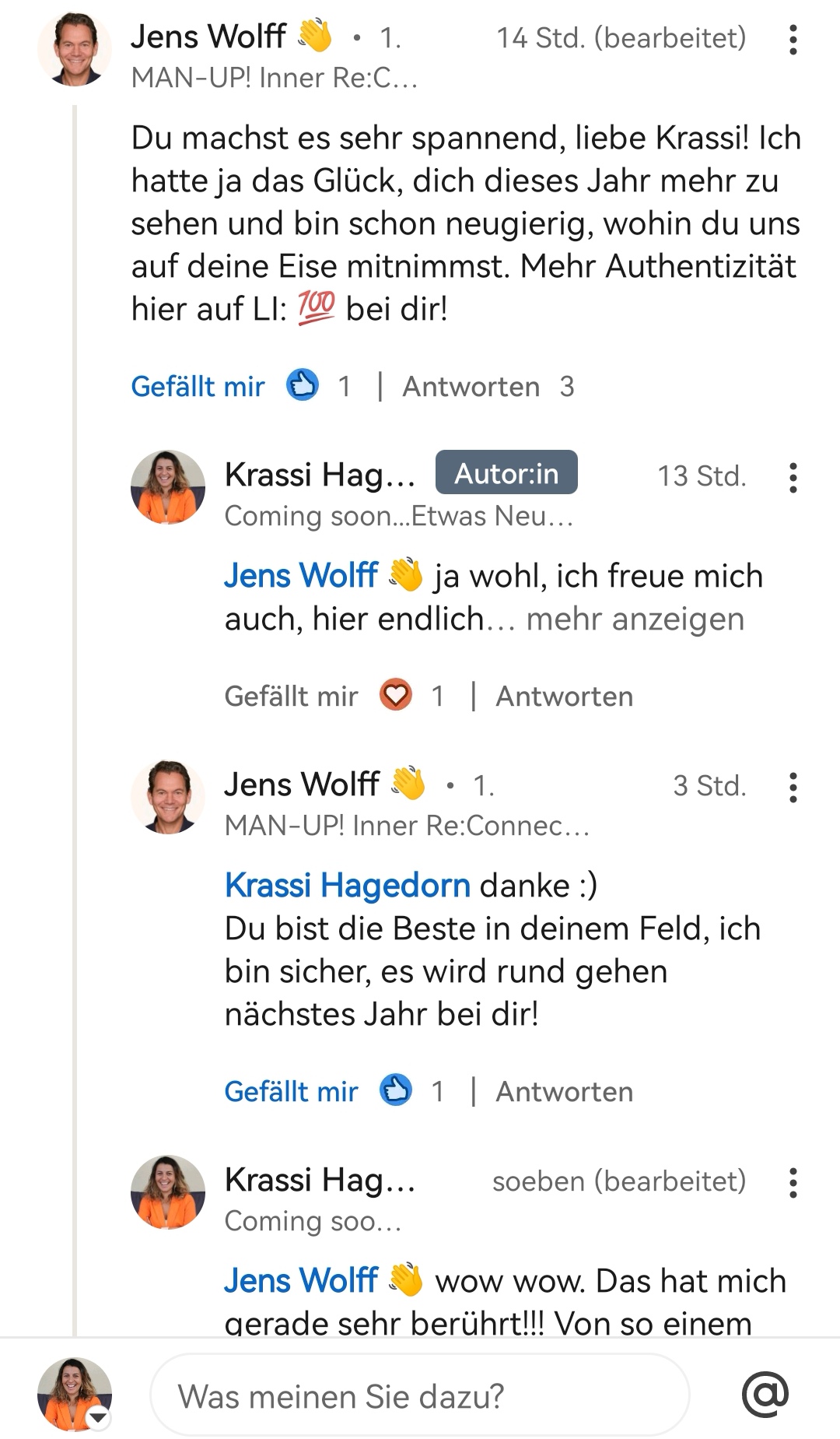 Jens Wolf Man up österreich und Krassi Hagedorn