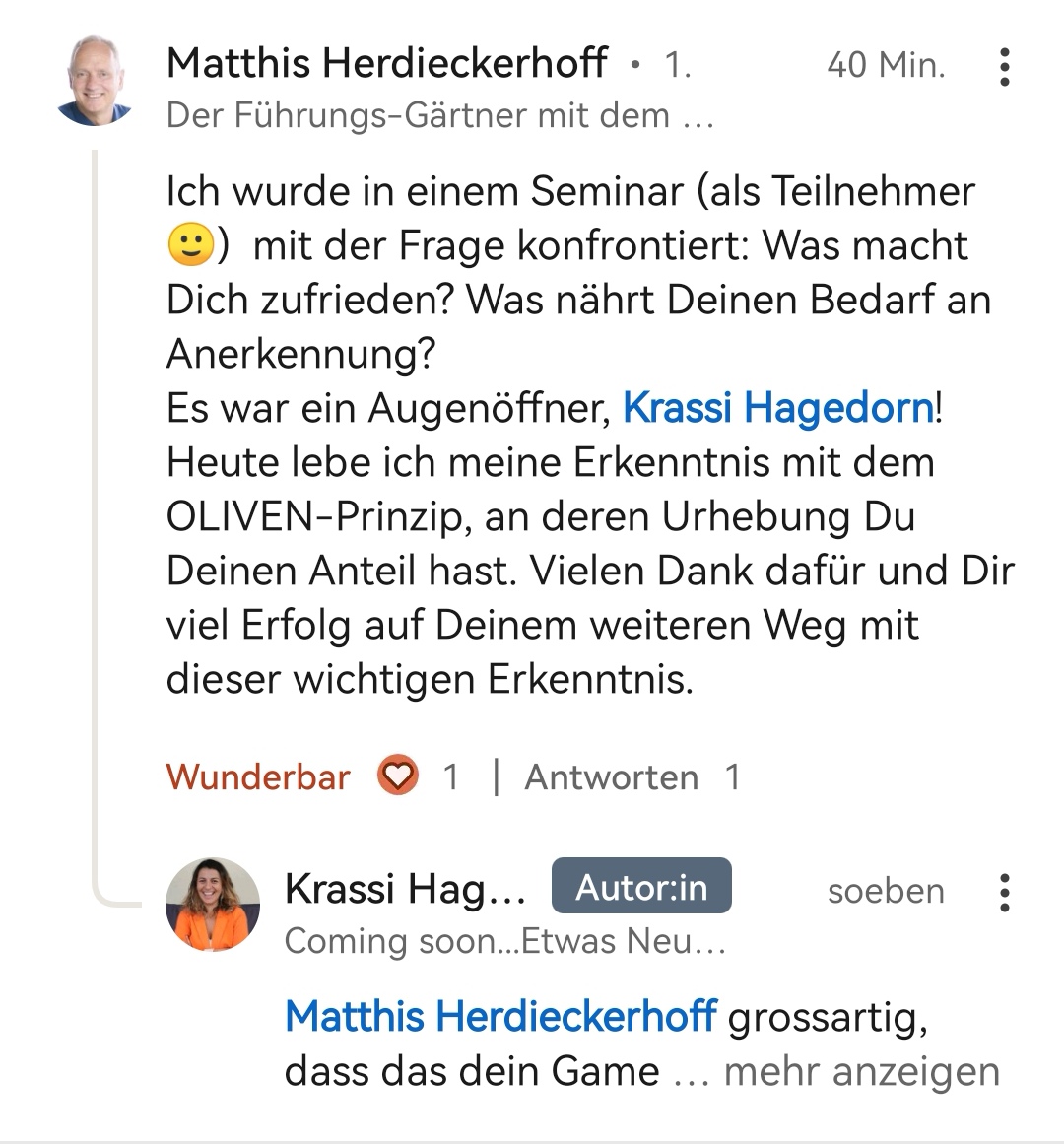 Matthis Herdieckerhoff Kundenstimme für Krassi Hagedorn